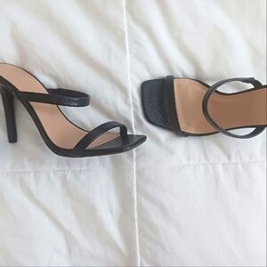 Forever 21 Black Strappy Heels
